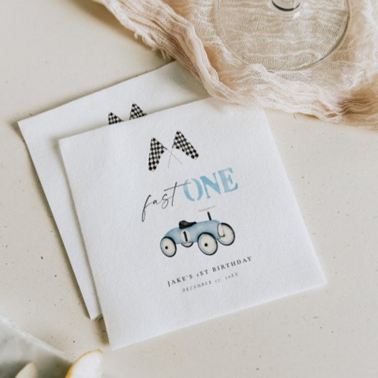 Snel ONE Retro Car Ride-On Blauw Servet