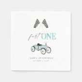 Snel ONE Retro Car Ride-On Blauw Servet (Voorkant)