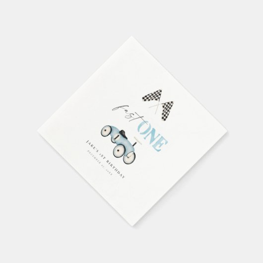 Snel ONE Retro Car Ride-On Blauw Servet (Hoek)