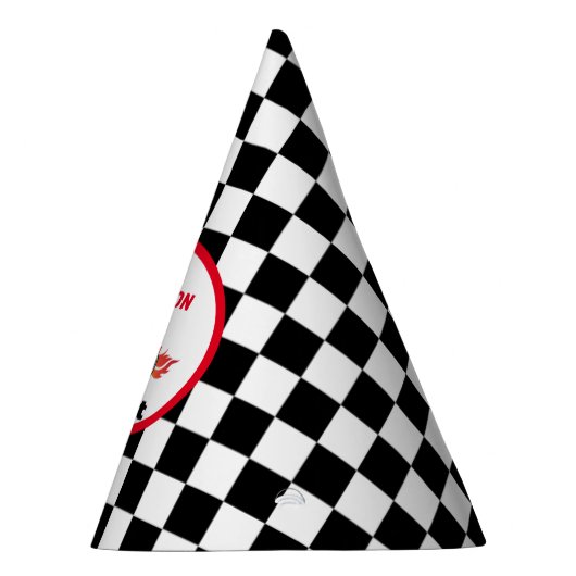 Snel op Fast Race Car Boy Eerste Verjaardagsfeestj Feesthoedjes (Rechts)