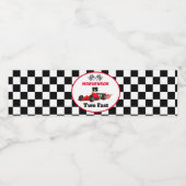 Snel op Fast Race Car Boy Eerste Verjaardagsfeestj Waterfles Etiket (Enkel label)