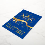 Snel penseelscript, met Kerstmis Folie Feestdagenkaart (Gedraaid)