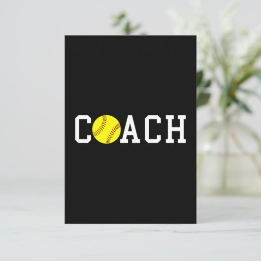 Snel-pitch Softball Gift Ideaal afdrukken Bedankkaart (Staand voorkant)