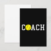 Snel-pitch Softball Gift Ideaal afdrukken Bedankkaart (Voorkant / Achterkant)