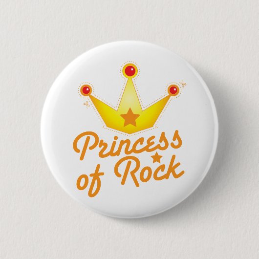 SNEL! Princess of rock Rockabilly-design Ronde Button 5,7 Cm (Voorkant)
