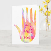 Snel RAINBOW HAND aanpassen! Kaart (Gele Bloem)