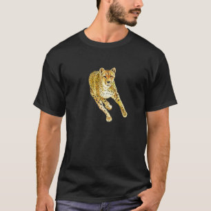 Snel Rennende Jachtluipaard Wilde Kat Dier Jacht O T-shirt