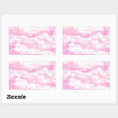 Snel Roos wolken Rechthoekige Sticker (Vel)