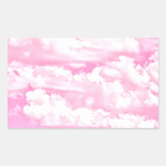 Snel Roos wolken Rechthoekige Sticker (Voorkant)