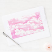Snel Roos wolken Rechthoekige Sticker (Envelop)