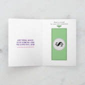 Snel roze en Paarse moedige woorden Kaart (Binnen)