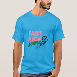 Snel Schop Score Voetbal Typografie Kunst T-shirt
