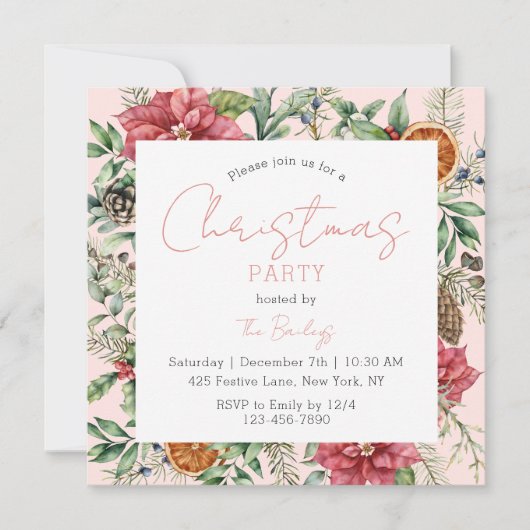 Snel script voor kerstfeestelijke feestdagen Moder Kaart (Voorkant)