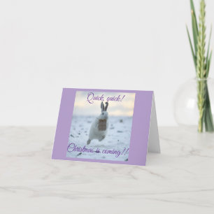 Snel, snel komt Kerstmis eraan! Feestdagen Kaart