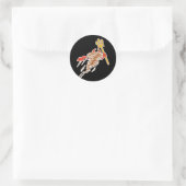 snel stofduivel duivel ronde sticker (Tas)