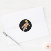 snel stofduivel duivel ronde sticker (Envelop)