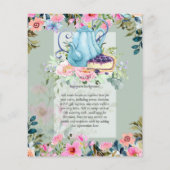 Snel tea Party Baby Shower-uitnodigingen Flyer (Achterkant)