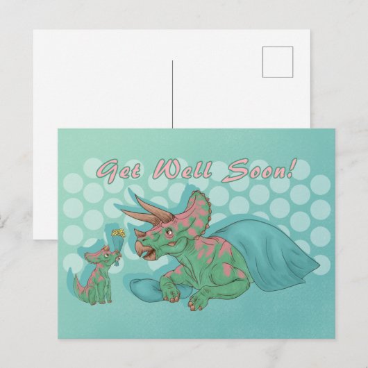 Snel Triceratops Briefkaart (Voorkant / Achterkant)