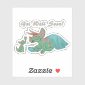 Snel Triceratops Sticker (Vel)