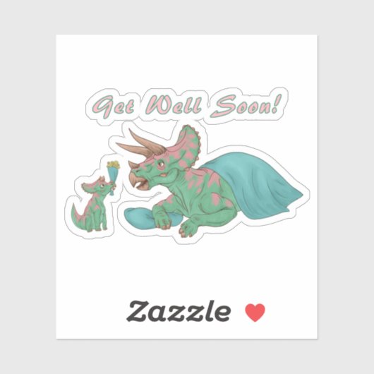 Snel Triceratops Sticker (Vel)