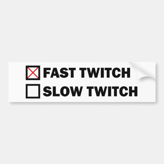 Snel Twitch Bumpersticker (Voorkant)