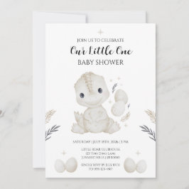 Snel Uitkomende Dinosaurus Baby Shower Uitnodiging