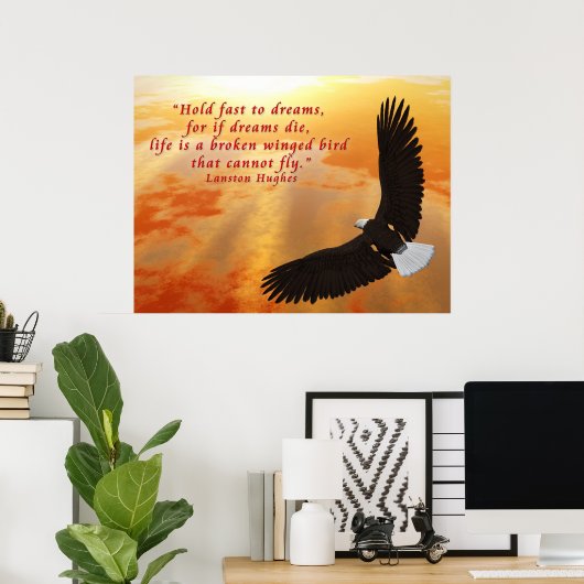 Snel vasthouden aan dromen poster (Thuiskantoor)