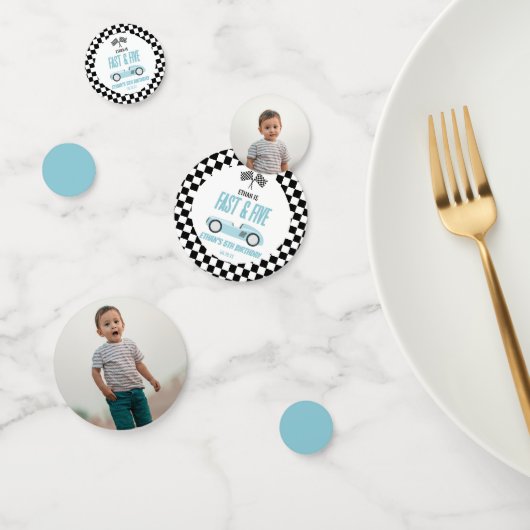 Snel & Vijf Blauwe Race Auto 5e Verjaardagsfeestje Confetti (Groep)