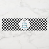 Snel & Vijf Blauwe Race Auto 5e Verjaardagsfeestje Waterfles Etiket (Enkel label)