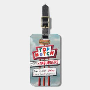 Snel voedsel bagagelabel