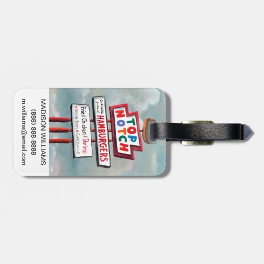 Snel voedsel bagagelabel (Achterkant horizontaal)