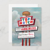 Snel voedsel tekenen briefkaart (Voorkant / Achterkant)