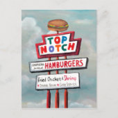 Snel voedsel tekenen briefkaart (Voorkant)