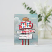 Snel voedsel tekenen briefkaart (Staand voorkant)