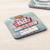 Snel voedsel tekenen drankjes onderzetter (Linkerzijde)