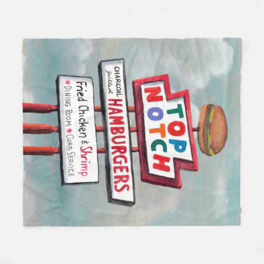 Snel voedsel tekenen fleece deken (Voorkant (Horizontaal))