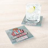 Snel voedsel tekenen glazen onderzetter (Schuin)