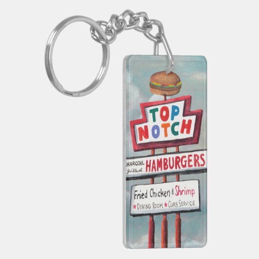 Snel voedsel tekenen sleutelhanger (Voorkant Links)