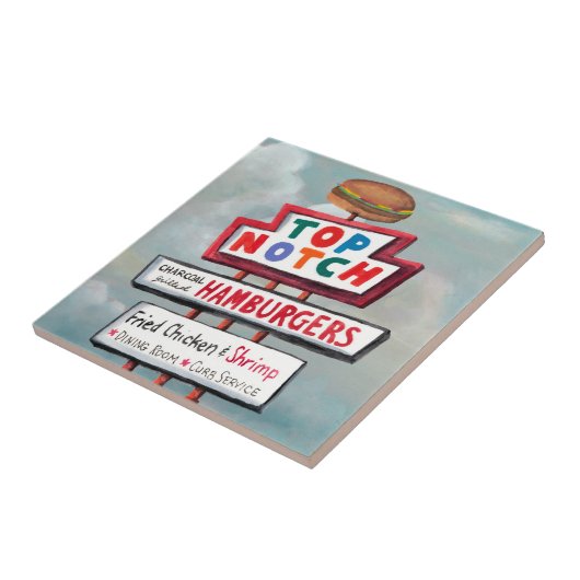 Snel voedsel tekenen tegeltje (Zijkant)