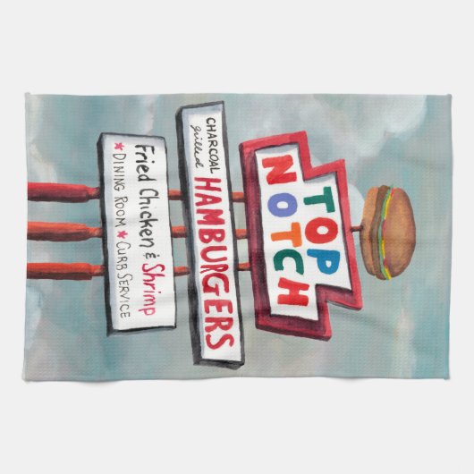 Snel voedsel tekenen theedoek (Horizontaal)