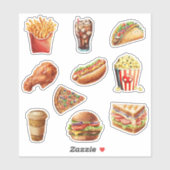 Snel voedsel verwijderen sticker (Vel)