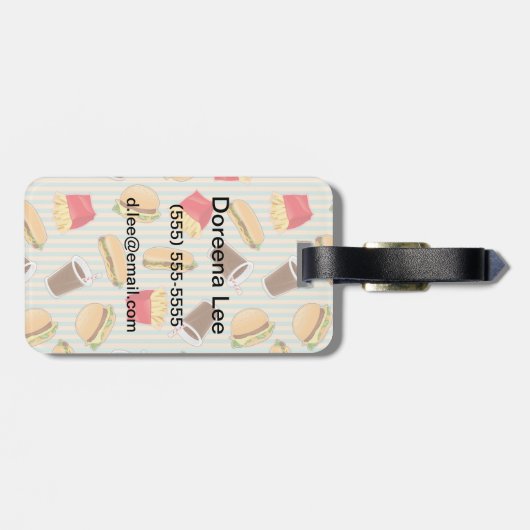 Snel voedselpatroon 2 bagagelabel (Achterkant horizontaal)