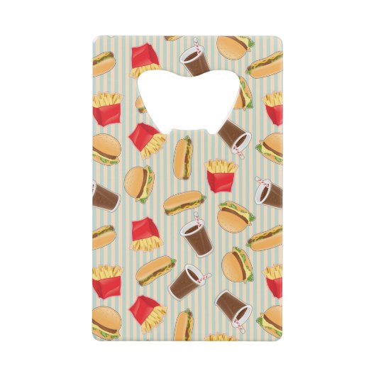 Snel voedselpatroon 2 creditkaart flessenopener (Voorkant)