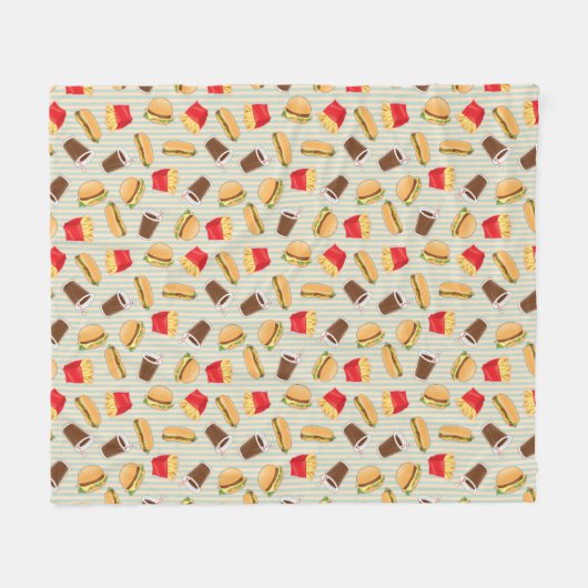 Snel voedselpatroon 2 fleece deken (Voorkant (Horizontaal))