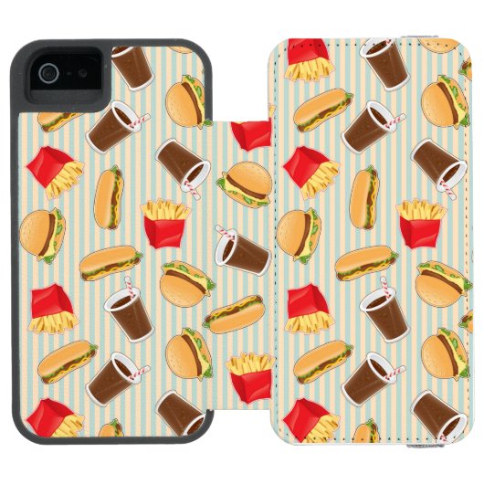 Snel voedselpatroon 2 incipio iPhone portemonnee hoesje (Agenda Open)