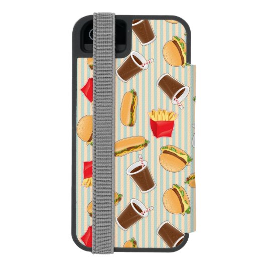 Snel voedselpatroon 2 incipio iPhone portemonnee hoesje (Agenda Achterkant)