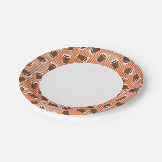 Snel voedselpatroon 2 papieren bordje (Gekanteld)