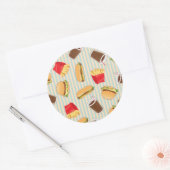 Snel voedselpatroon 2 ronde sticker (Envelop)