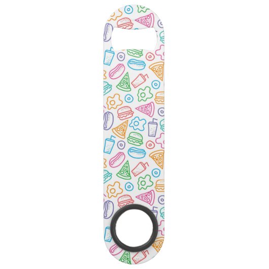 Snel voedselpatroon 2 speed flessenopener (Achterkant)