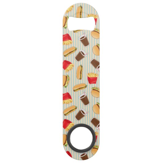 Snel voedselpatroon 2 speed flessenopener (Achterkant)